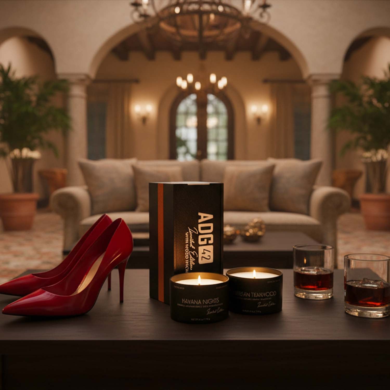 Organic Soy Wax Candle Duo | Wood Wick Gift Set | Havana Nights & Teakwood