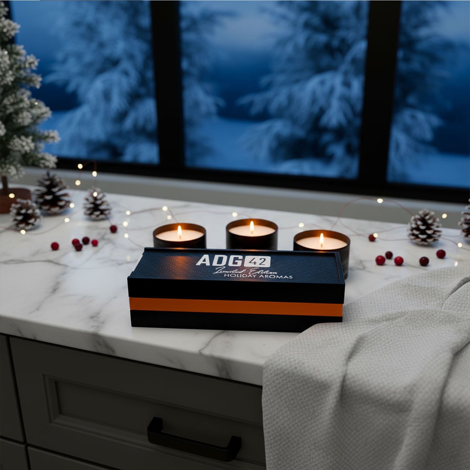 Holiday Candle Set | 3 Pack with Gift Box | Pumpkin, Maple Bourbon, Pomegranate