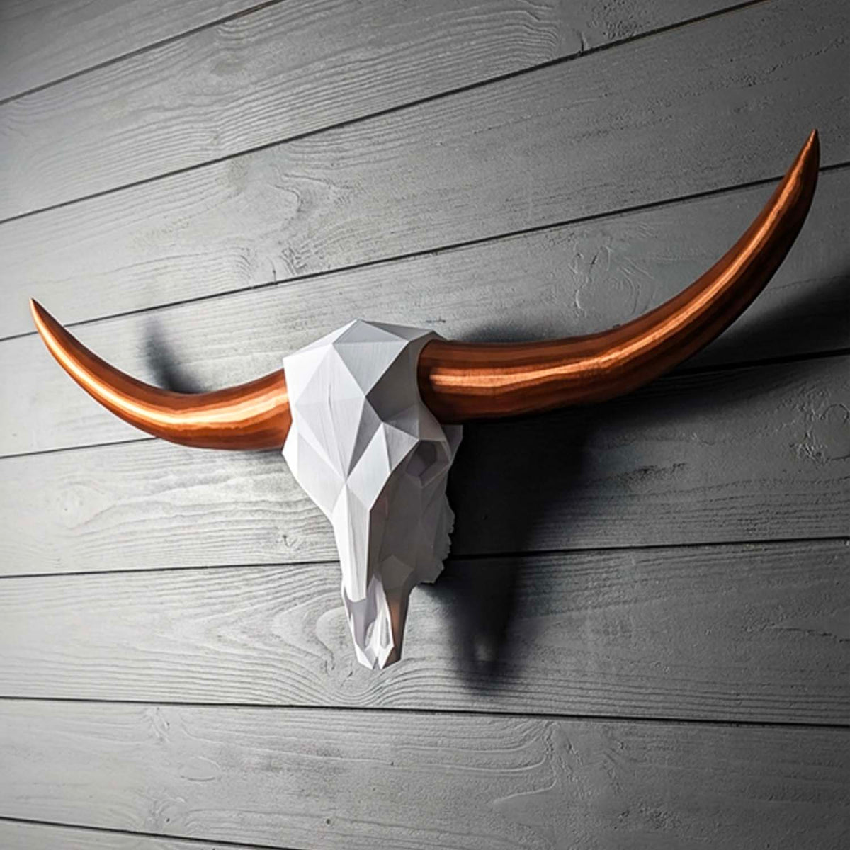 ADG42 Modern Large Steer Skull and Horns Wall Art | 30"