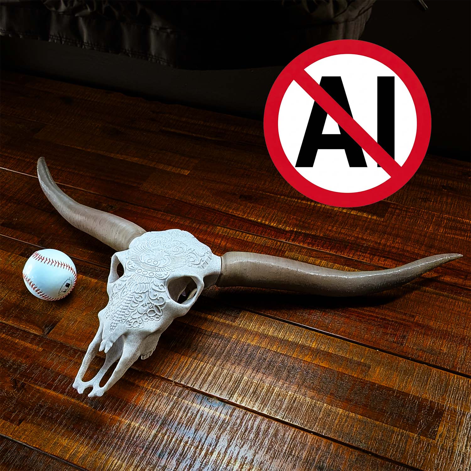 ADG42 Faux Steer Skull and Horns Western Wall Decor