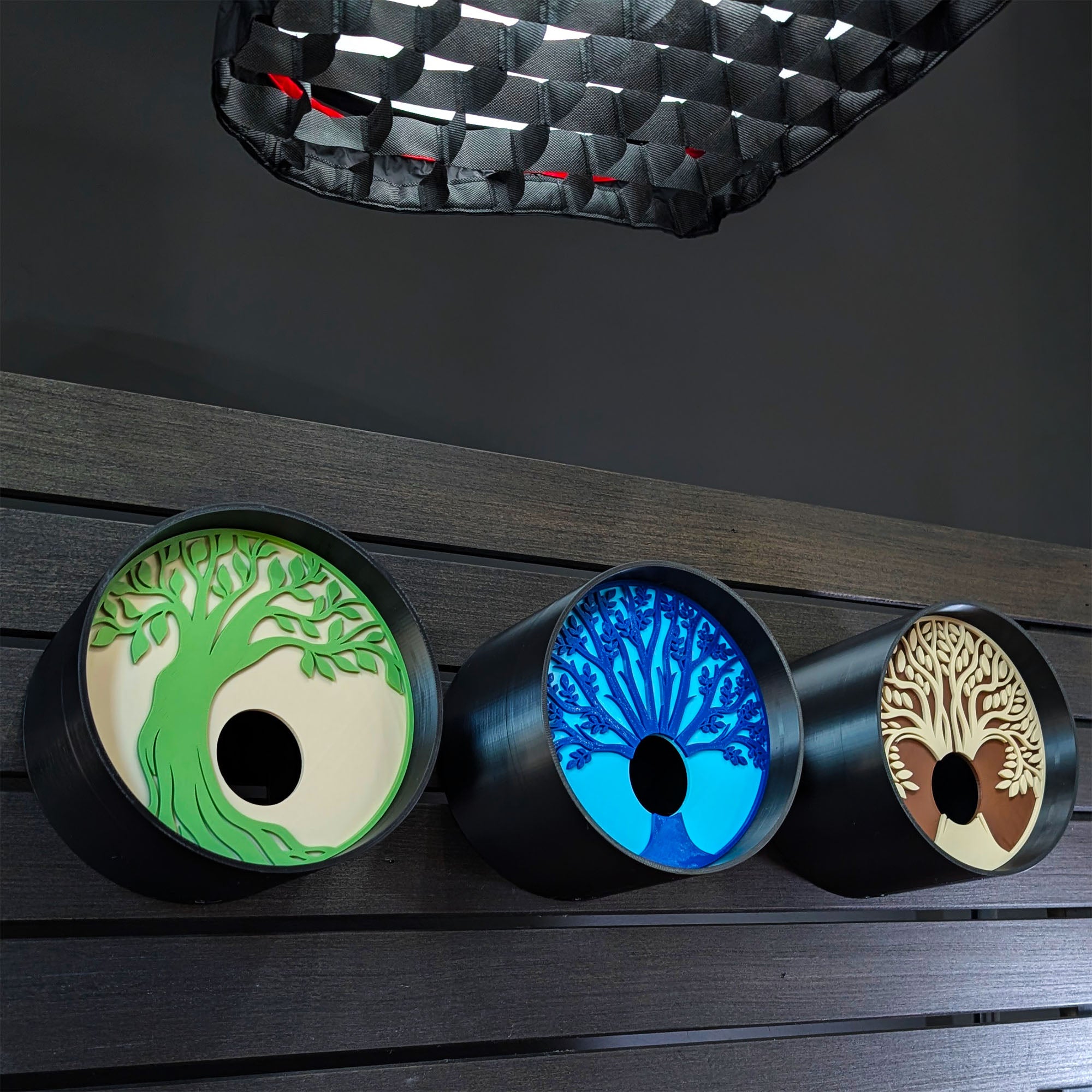 ADG42 Tranquil Tree Modern Round Birdhouses with Easy Maintenance Clean Out