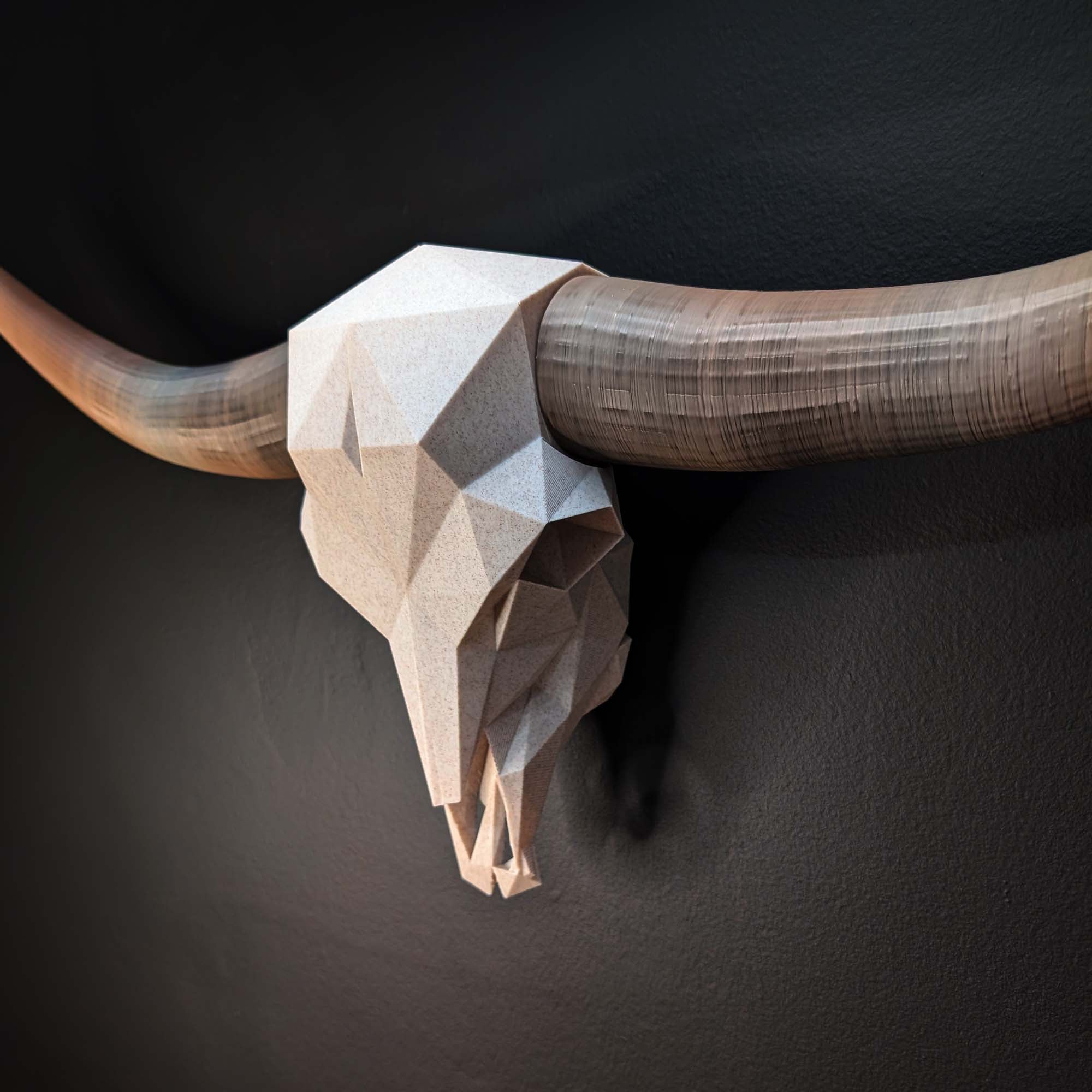 ADG42 Modern Large Steer Skull and Horns Wall Art | 30"