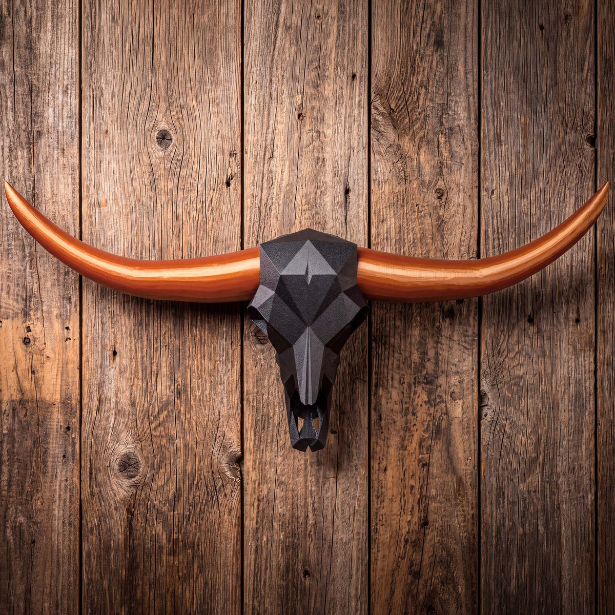 ADG42 Modern Large Steer Skull and Horns Wall Art | 30"