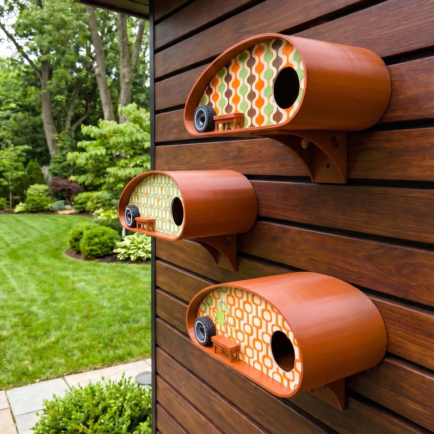 ADG42 Mid-Century Birdhouses | Retro RV Park Collection