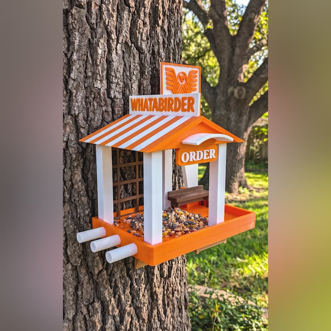 Video of the ADG42 The Whatabirder Parody Bird Feeder | Classic or Cafe Style