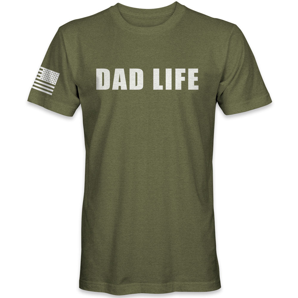 Dad Life T-Shirt Gift for New Dads Green